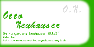 otto neuhauser business card